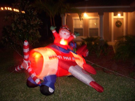 this is our inflatible santa decoration